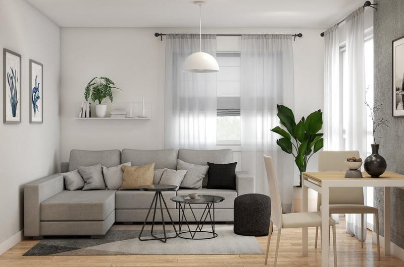 Kanapy optycznie powiększające salon