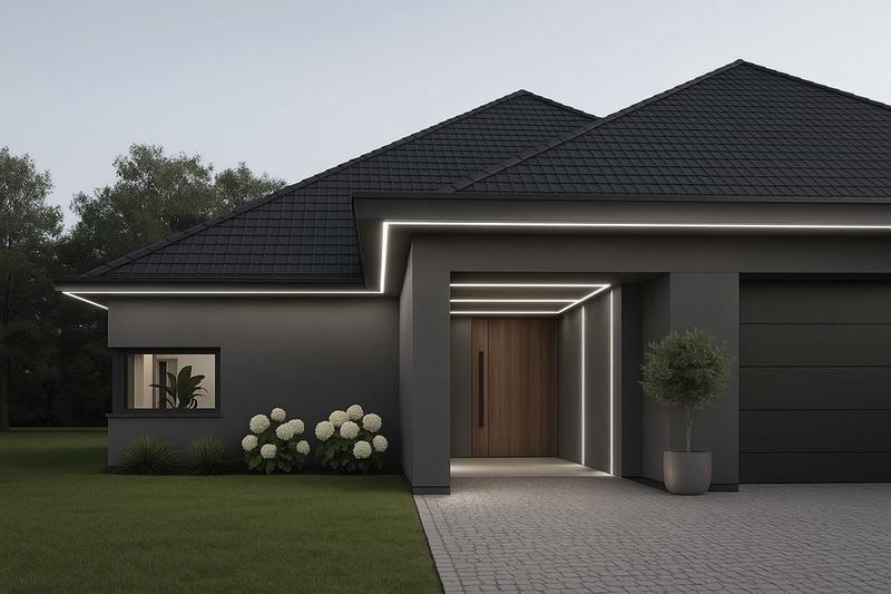 Wysokość lampy na elewacji