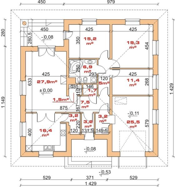 Projekt domu do 100 m²